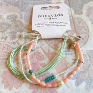 Pura Vida July 2020 “Meadow” bracelet club set